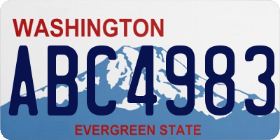 WA license plate ABC4983