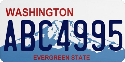 WA license plate ABC4995