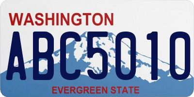 WA license plate ABC5010