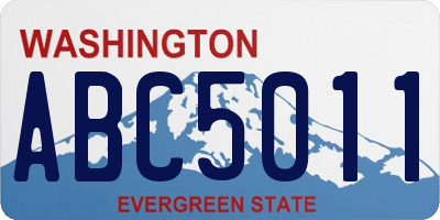 WA license plate ABC5011