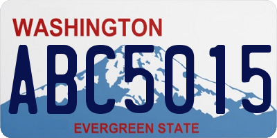 WA license plate ABC5015