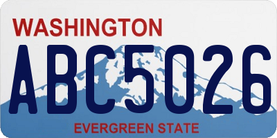 WA license plate ABC5026