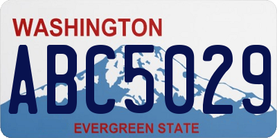WA license plate ABC5029