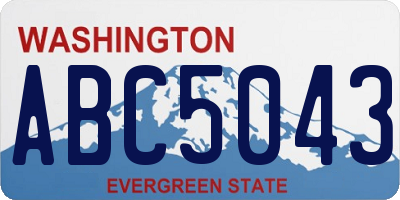 WA license plate ABC5043