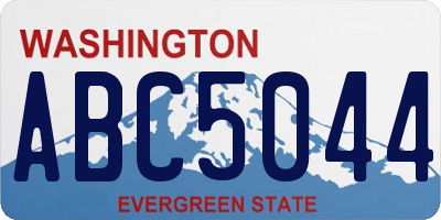 WA license plate ABC5044