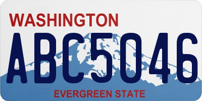 WA license plate ABC5046