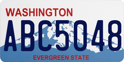 WA license plate ABC5048
