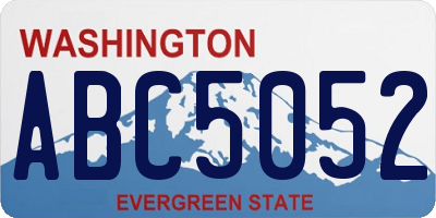WA license plate ABC5052