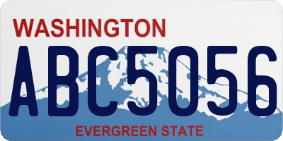 WA license plate ABC5056