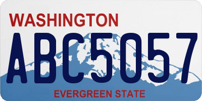 WA license plate ABC5057