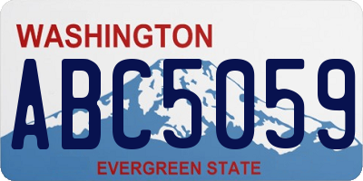 WA license plate ABC5059