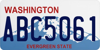 WA license plate ABC5061