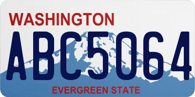 WA license plate ABC5064