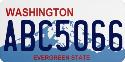 WA license plate ABC5066