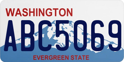 WA license plate ABC5069