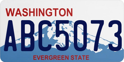 WA license plate ABC5073