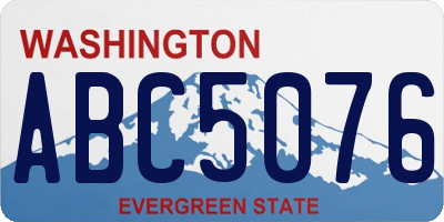 WA license plate ABC5076
