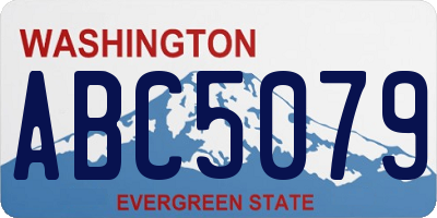 WA license plate ABC5079