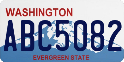 WA license plate ABC5082