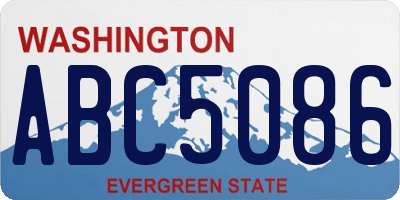 WA license plate ABC5086