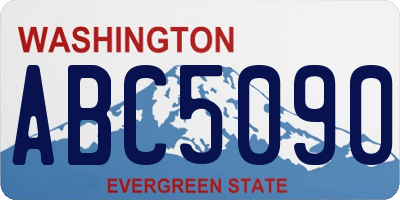 WA license plate ABC5090