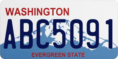 WA license plate ABC5091