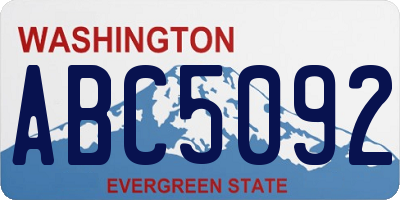 WA license plate ABC5092
