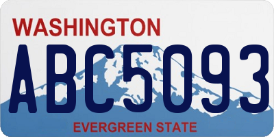 WA license plate ABC5093