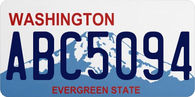 WA license plate ABC5094