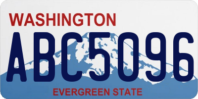WA license plate ABC5096