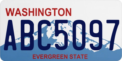 WA license plate ABC5097