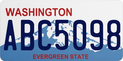WA license plate ABC5098