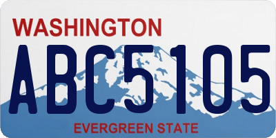 WA license plate ABC5105