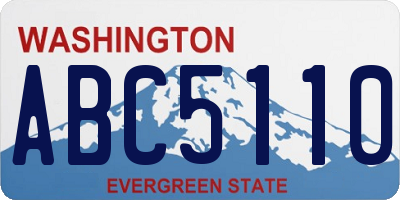 WA license plate ABC5110