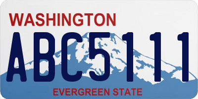 WA license plate ABC5111