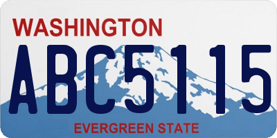 WA license plate ABC5115