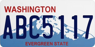 WA license plate ABC5117
