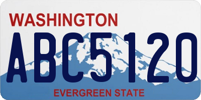 WA license plate ABC5120