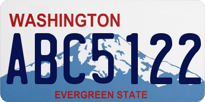 WA license plate ABC5122