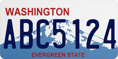WA license plate ABC5124