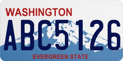 WA license plate ABC5126