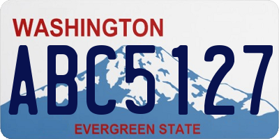 WA license plate ABC5127