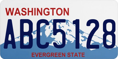 WA license plate ABC5128