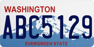 WA license plate ABC5129