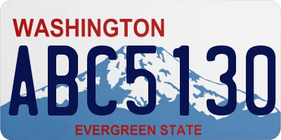 WA license plate ABC5130