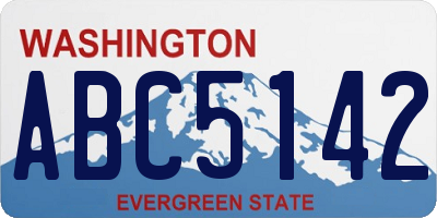 WA license plate ABC5142