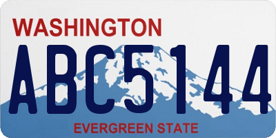 WA license plate ABC5144