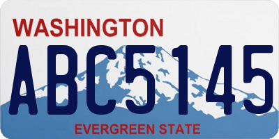 WA license plate ABC5145