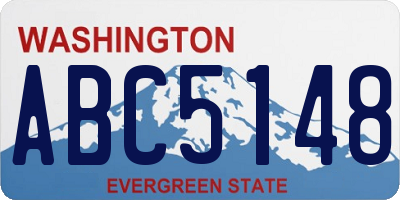 WA license plate ABC5148