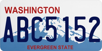 WA license plate ABC5152